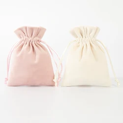 5Pcs Jewelry Velvet Bag Suede Flannel Drawstring Wedding Gift Pouch for Rings Earrings Bracelet Pendant Necklace Makeup Storage