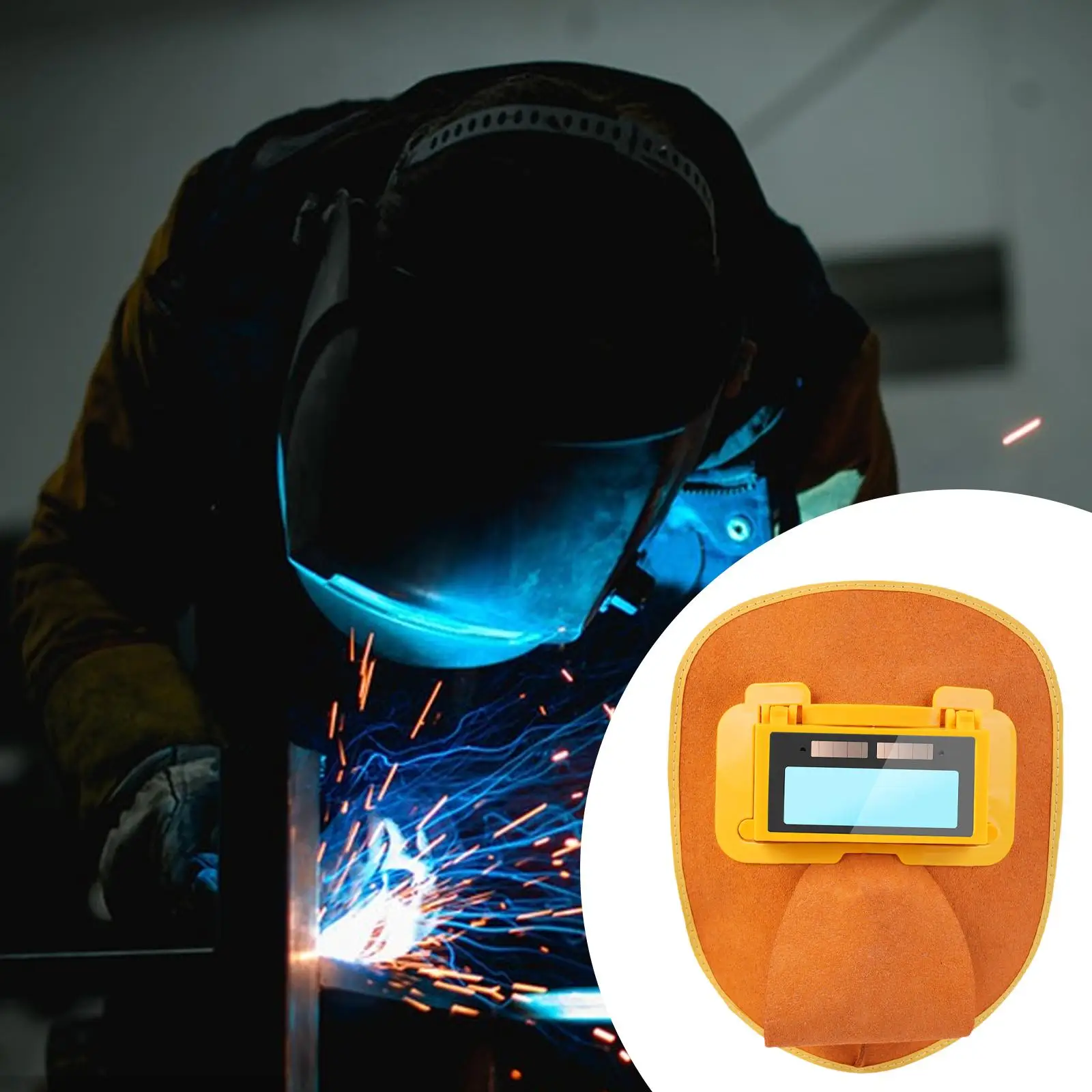 Work Safety Helmet Auto Darkening Welding Mask Large View Face Cover for Electric Grinding Cutting Tasks