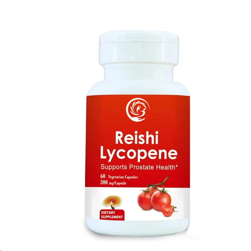 100mg Lycopene Supplement Extract Capsules containing 200mg Ganoderma lucidum mushrooms for cell macular support