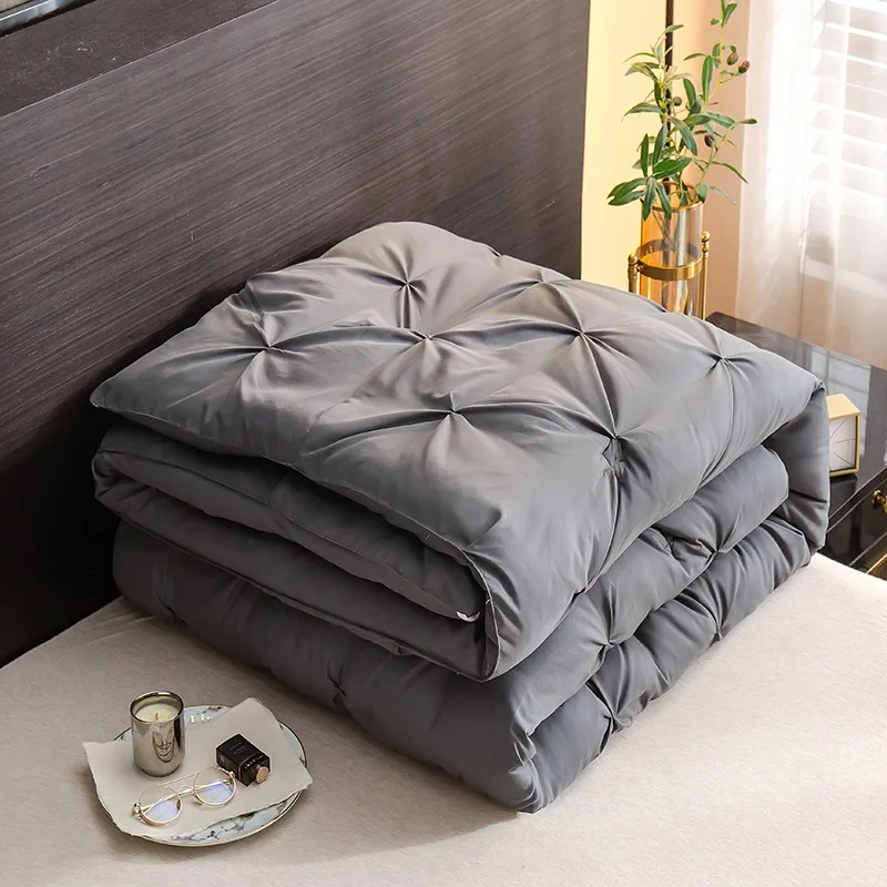 لحاف زهرة ملتوية Queen KingLightweight رقيق مريح للتنفس لحاف شتوي ناعم دافئ جدًا 220x240 بطانية لحاف