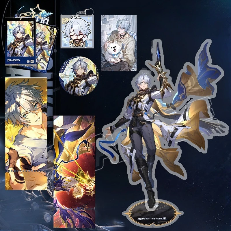 Аниме-игра Honkai Star Rail, акриловый персонаж Phainon, большой стоячий брелок-карта для игр, периферийный плеер, вентилятор, подарок, косплей