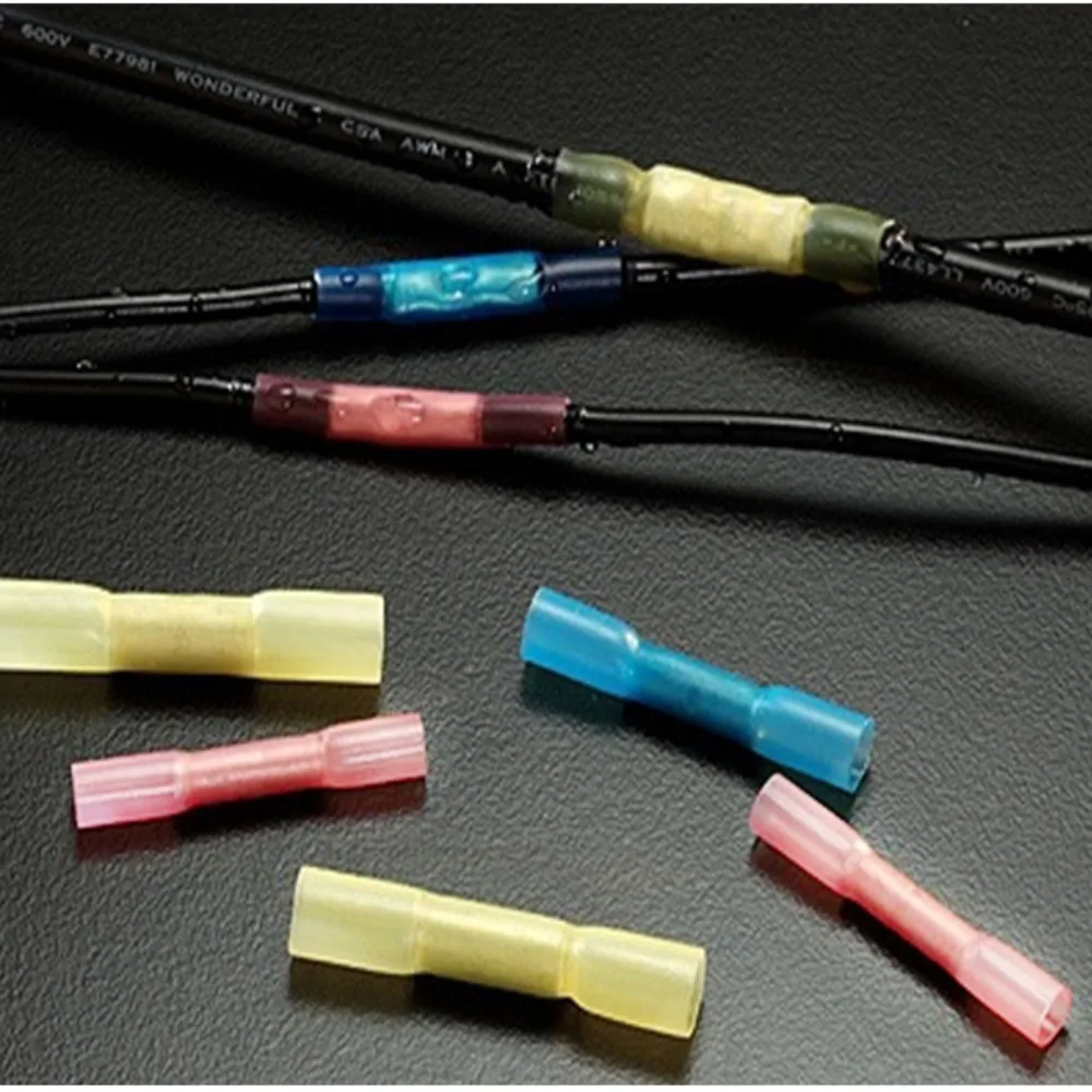 1Pc Heat Shrink Butt Wire Connector Waterproof Insulated Solder Seal Sleeve Wire Cable Crimp Terminal Electrical Accessories