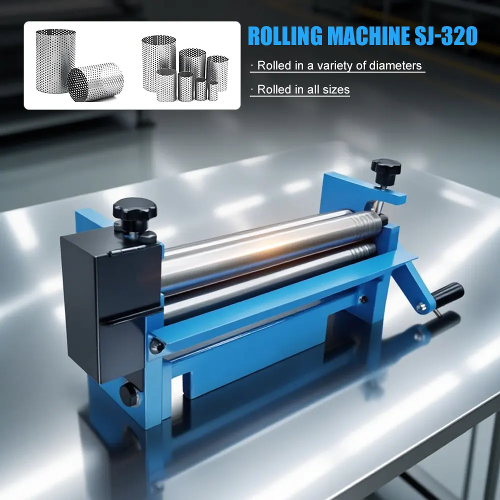Manual Bending Machine Metal Coiling Machine SJ-320 Hand-Cranked Folding Machine Small Coiling Machine Rounding Machine