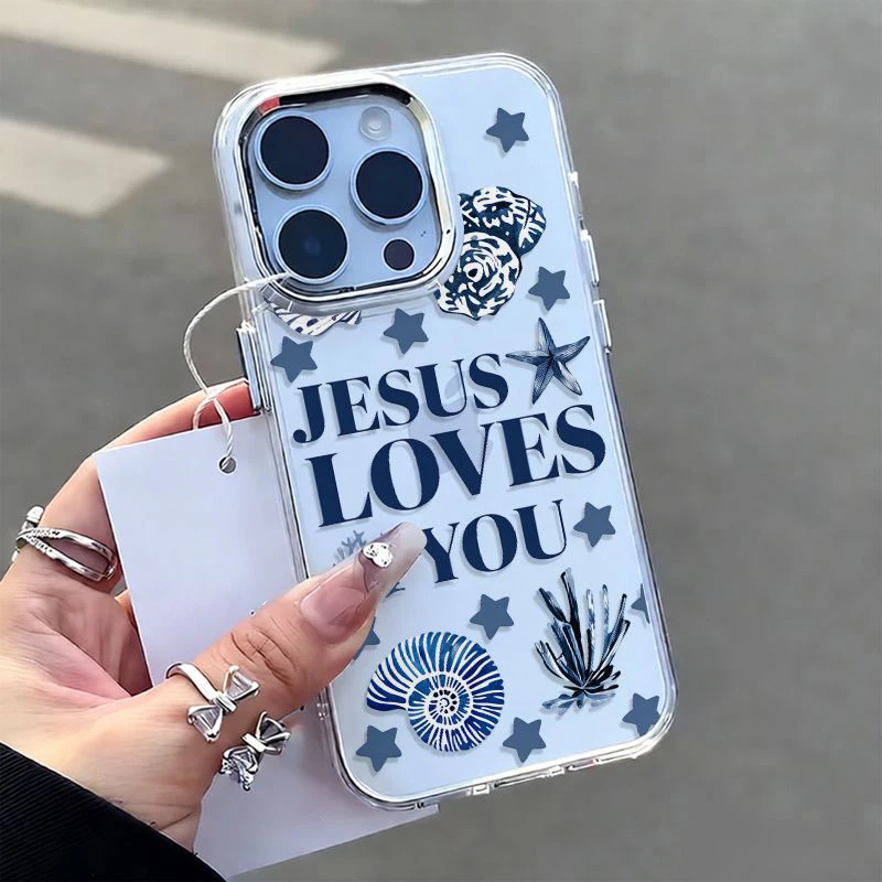 JESUS LOVES YOU Transparent Phone Case For Samsung Galaxy S26 S25 Ultra S23 S24 Plus A57 A55 A56 A36 A37 A26 Shockproof Cover