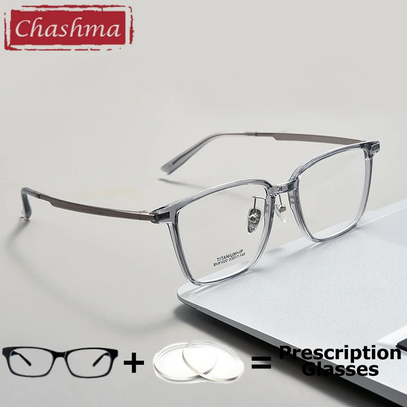 

Chashma Men Elegant Eyewear Fashion Eyeglasses Prescription Ready Glasses Acetate Frame Blue Light Block Women Spectacles