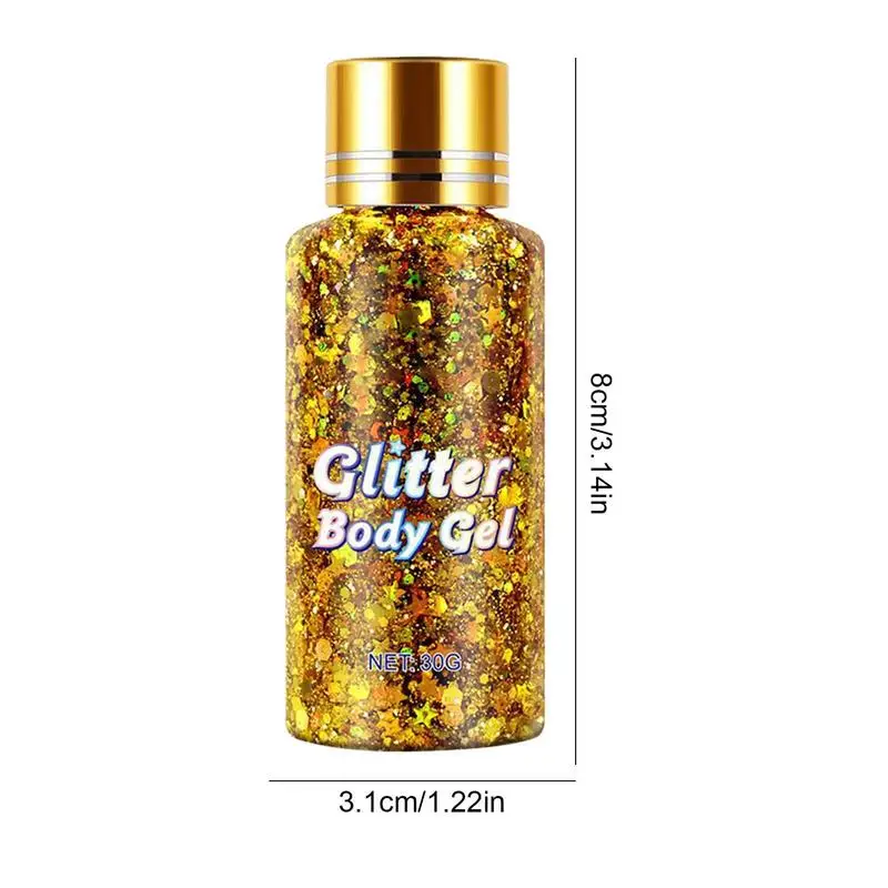 Corpo glitter gel fácil aplicar e remover brilho gel sombra maquiagem robusta para rosto cabelo unhas cosméticos festival glitter maquiagem