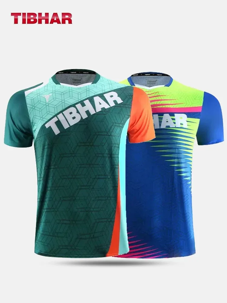 Authentieke Tibhar 02305 Tafeltenniskleding Voor Mannen Vrouwen Kleding T-shirt Korte Mouwen Ping Pong Jersey Sport Jerseys