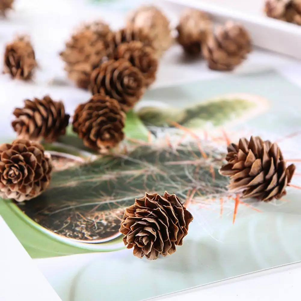 20Pcs Simulation Pine Cone Novel Convenient Artificial Pine Cone Decorative DIY Simulation Pinecone for Garden