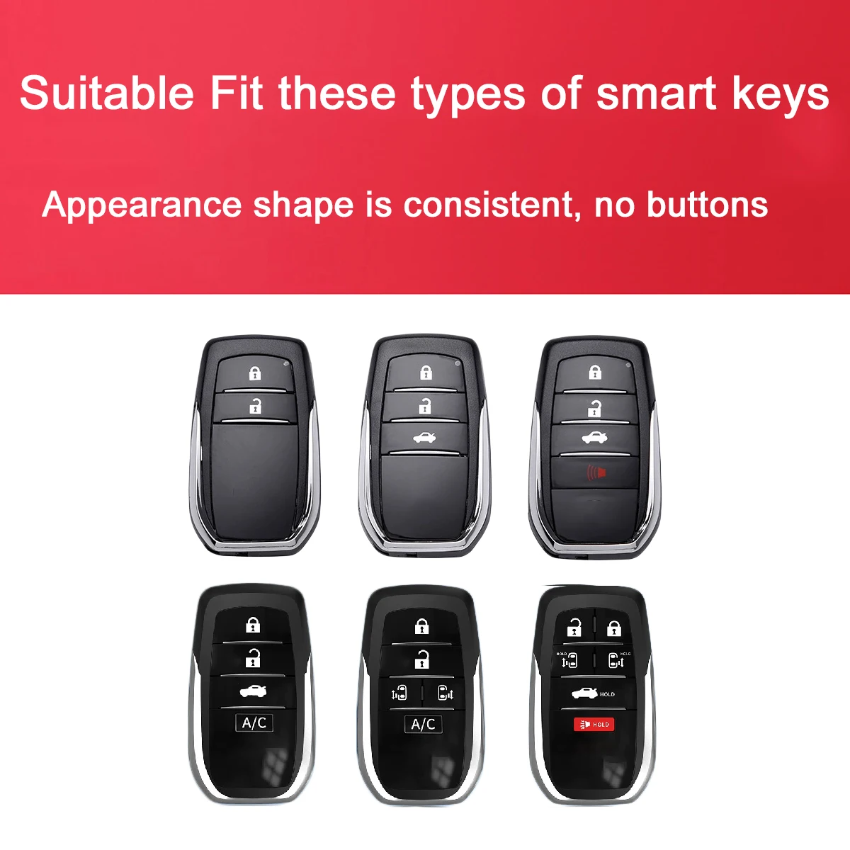 Clear Transparent TPU Car Smart Key Cover Case for Toyota Mirai Hilux Land Cruiser LC200 Venza Sienna Tundra Accessories