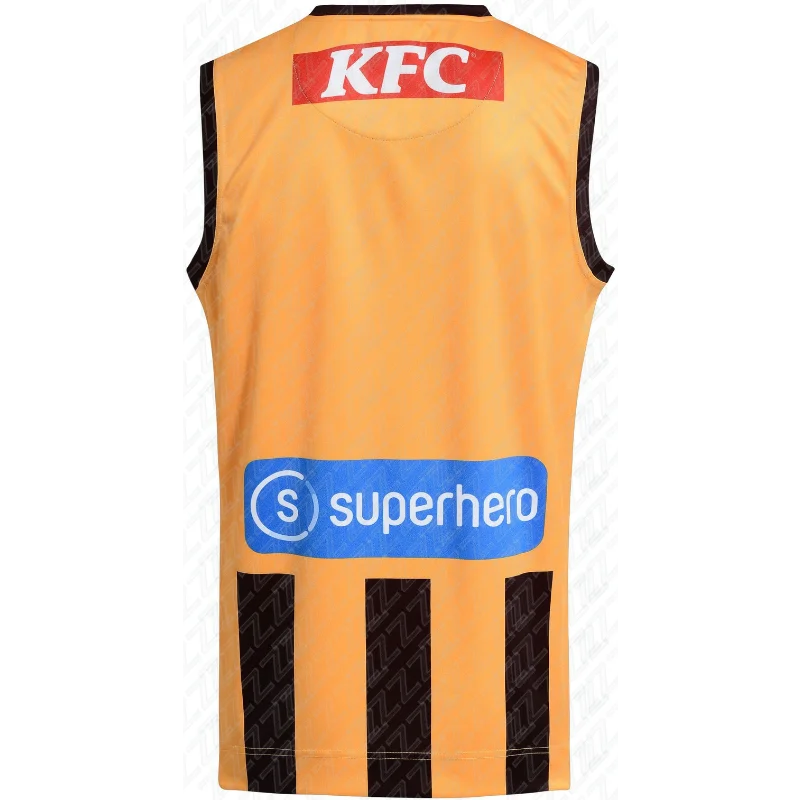Hawthorne Hawks, Youth Training Vest, Sports and Fitness Vest, Sleeveless Australian Football Jersey, Replica Team Uniform