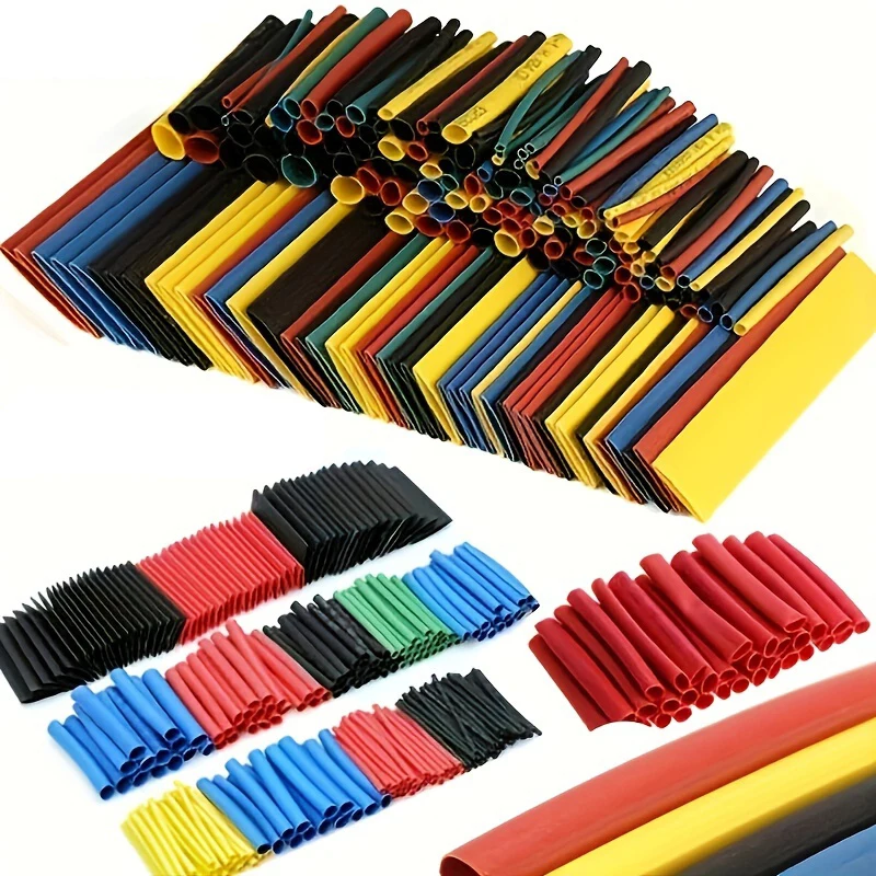 164/328/560/580pcs Shrinking Heat Shrink Tubing 2:1 Polyolefin Tube Sleeve Wrap Wire Set Multi-Color