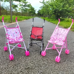 Creative Fashion Girls Play House Toys Doll Accessories Simulation Baby Hand Pushchair Puzzle Interactive Toys Birthday Girls