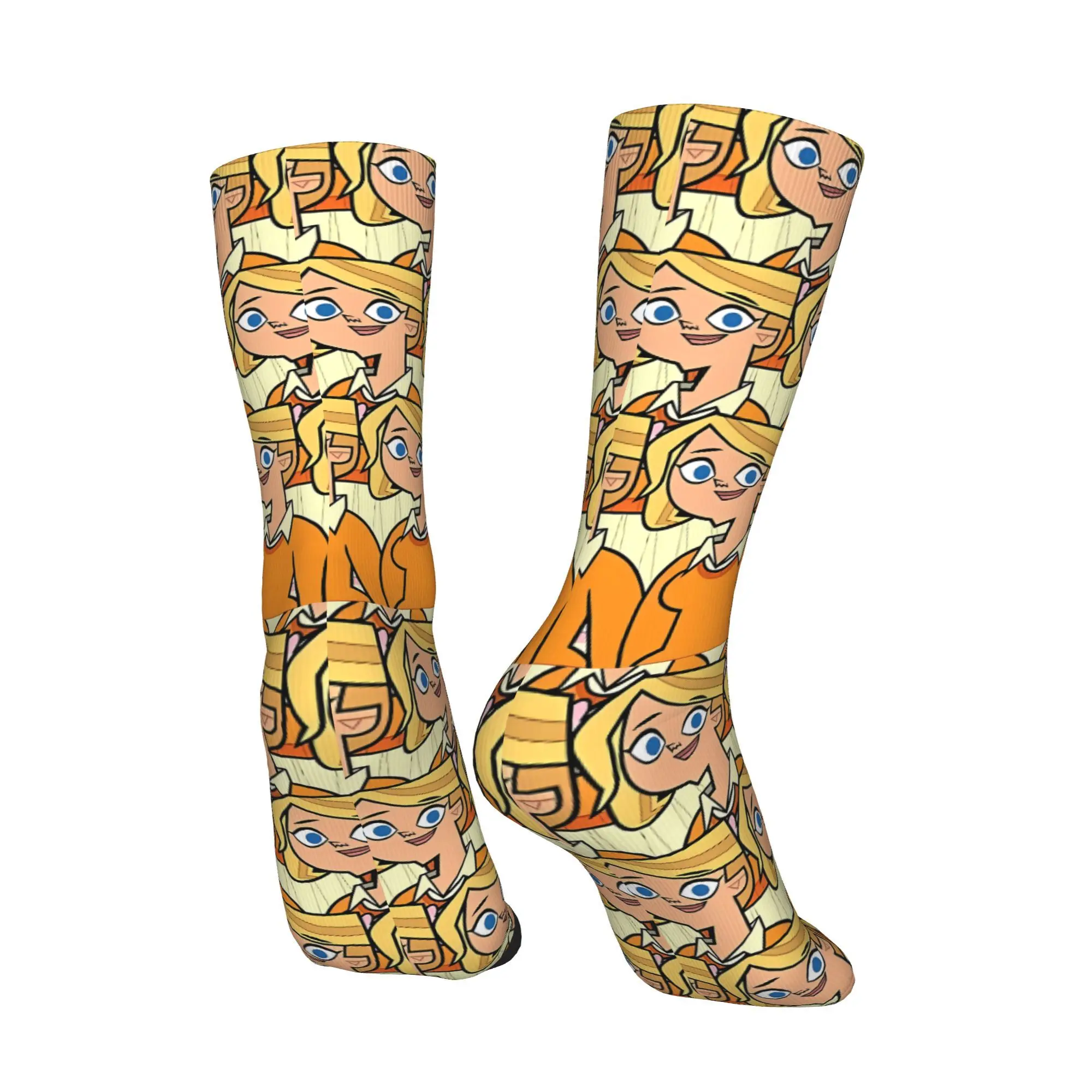 جوارب Happy Men's Total Drama Emma Vintage Street Style Novelty Crew Sock نمط هدية مطبوع