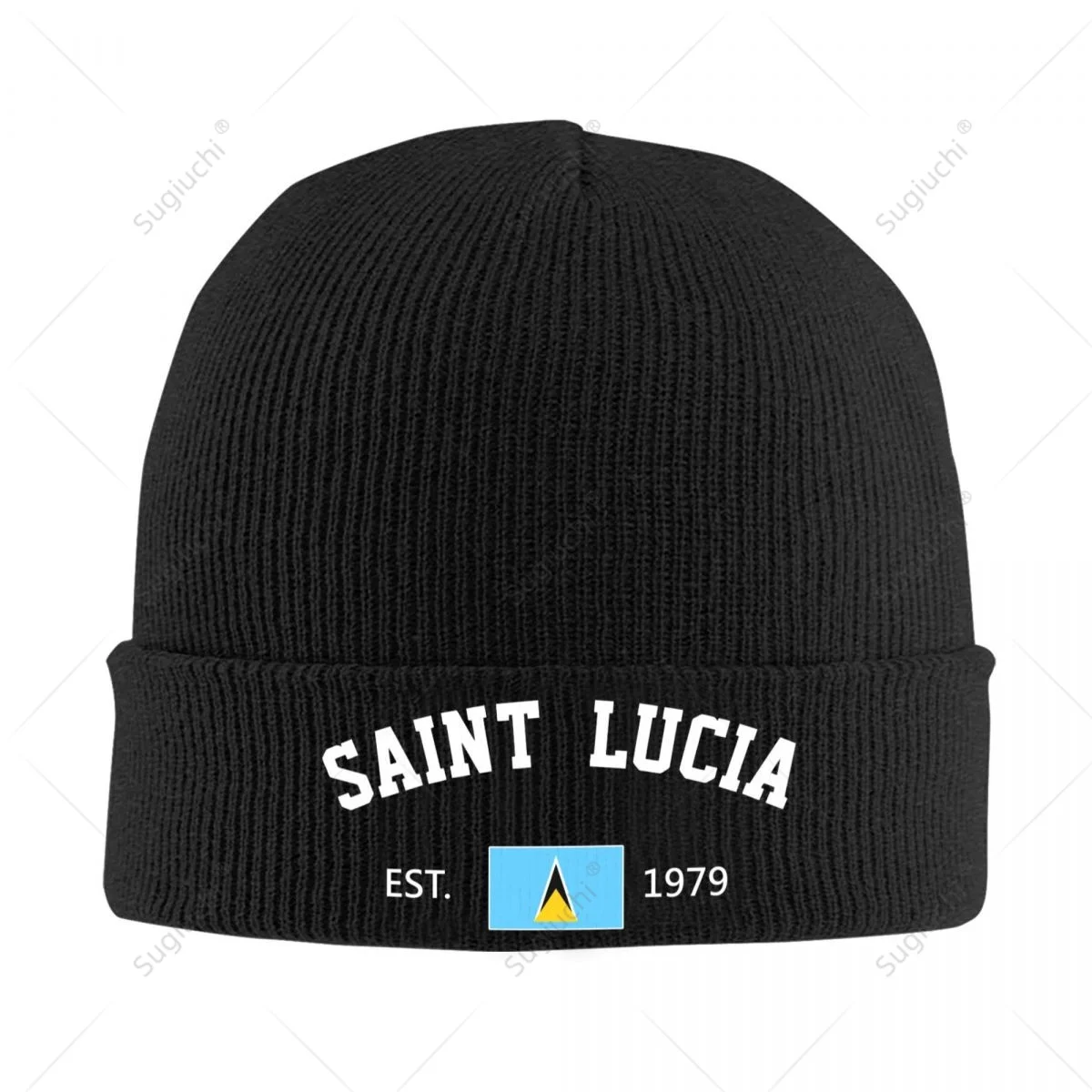 Knitted Hat Unisex Saint Lucia EST.1979 Independence Day For Men Women Boys Winter Autumn Beanie Cap Warm Bonnet