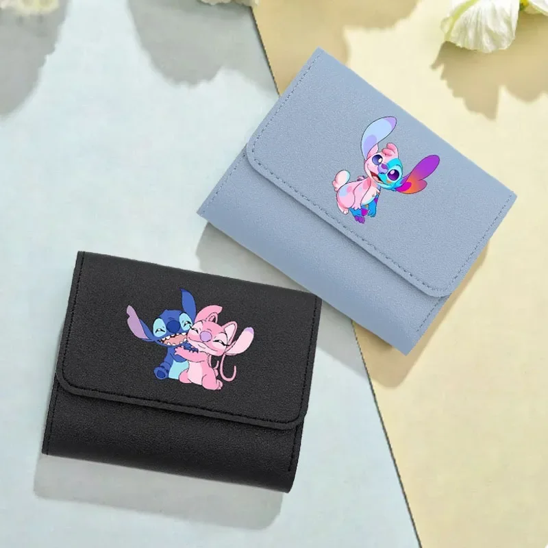 

Cartoon Disney Lilo & Stitch Women's Wallet New Hasp Mini Wallet Girls Short Causal Pu Leather Coin Women Purse Ladies Wallet