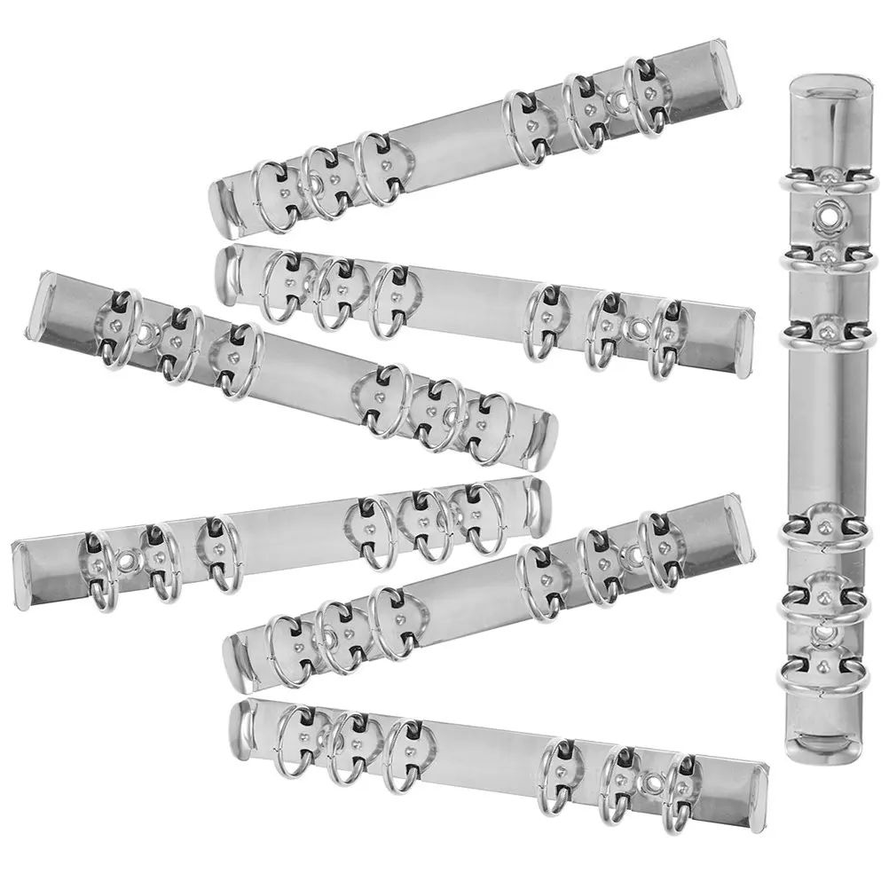 7Pcs Premium Metal A6 6-Ring Binder Mechanism Spines for Loose Leaf Notebook Planner DIY Scrapbook Photo Album Office School