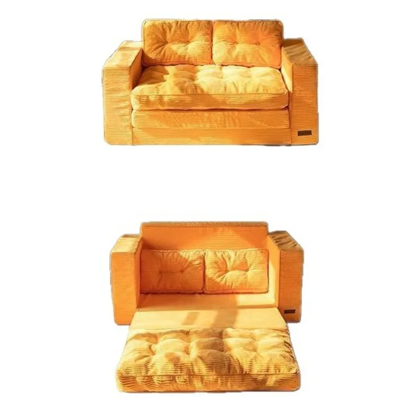 Empty compression sofa, living room foldable lazy sofa bed small apartment soft