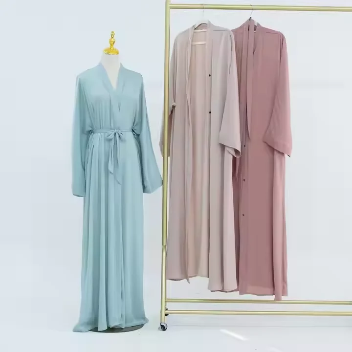 Eid dubaï ouvert Abaya femmes Robe longue musulmane Kimono Cardigan turquie caftan Robe Islam vêtements Jalabiya Caftan Ramadan Kebaya