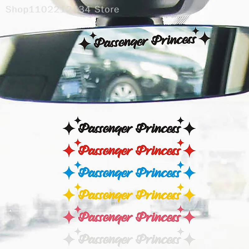 Passenger Princess Star Mirror Decal Sticker Personalized Car Stickers Reverse Mirror Decor Rearview Mirror Car Vinyl Decal