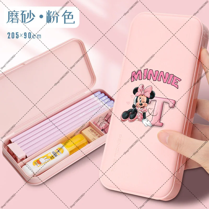 Kotak Pensil Minnie Mickey Mouse Kartun Anime Huruf A-Z Kotak Pena Cetak Anak Perempuan Mode Alat Tulis Hadiah Perlengkapan Kembali Ke Sekolah