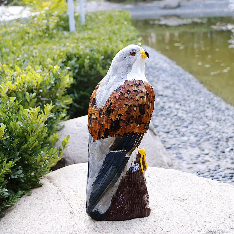 Simulation bird plastic& feather eagle bird Common Kestrel model 17x16x39cm ornaments home decoration gift y334