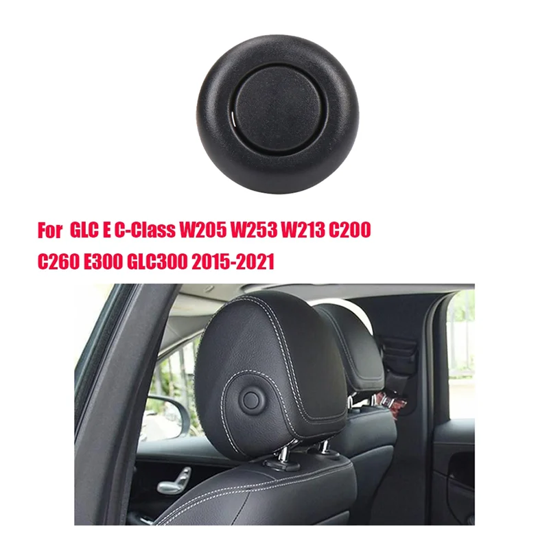 AS96-1 PCS Saklar Pengatur Tombol Sandaran Kepala Jok Mobil Aksesoris Mobil Hitam Untuk Mercedes Benz W205/W253/W213 C200 C260 E300 2015
