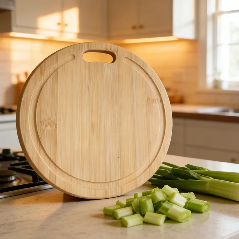 Cutting Board for Kitchen Natural Bamboo Chopping Board Thickened Board Double Sided Food Grade Fruit Meat Chopping Board view 3