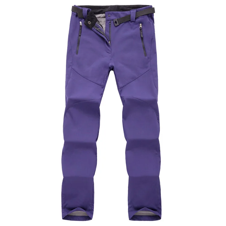 TRVLWEGO Hose Wandern Skifahren Thermo Softshell Snowboard Camping Skaten Wasserdichtes Fleece für Damen Outdoor Trekkinghose