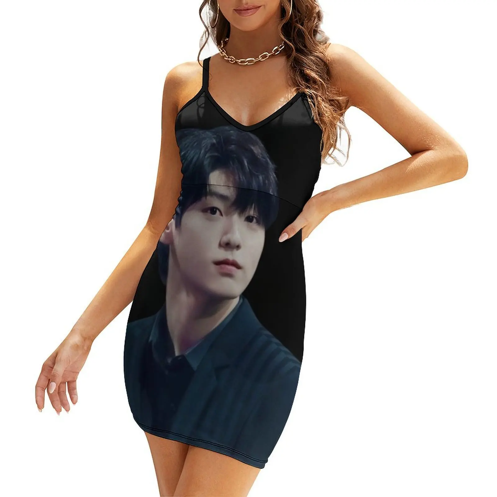 

Choi Soobin - V1 Sling Dress women's clothing korea stylish women's evening dresses 2025 Clothing female ceremony dresses