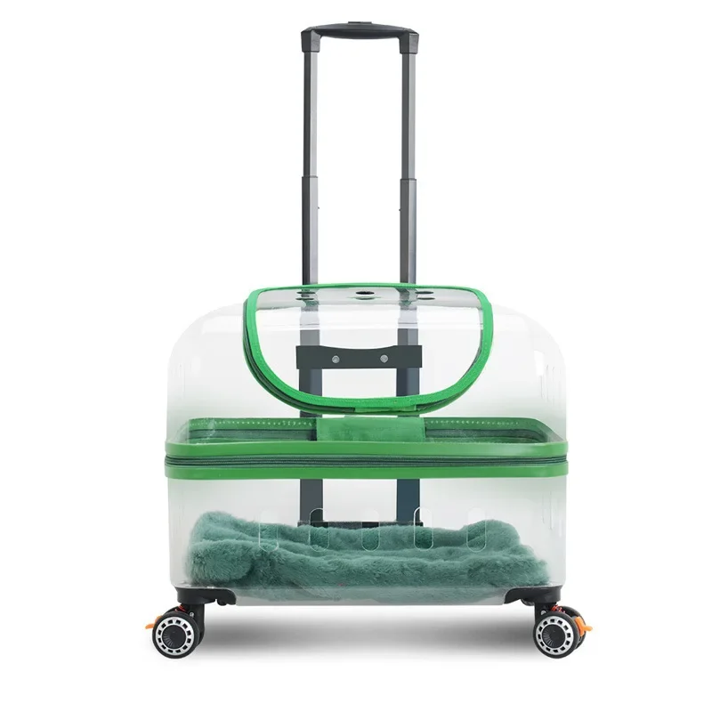 

Portable Trolley Bag Transparent Dog Space Capsule Suitcase Large Capacity Pet Stroller Space Backpack Cat Transport Crate