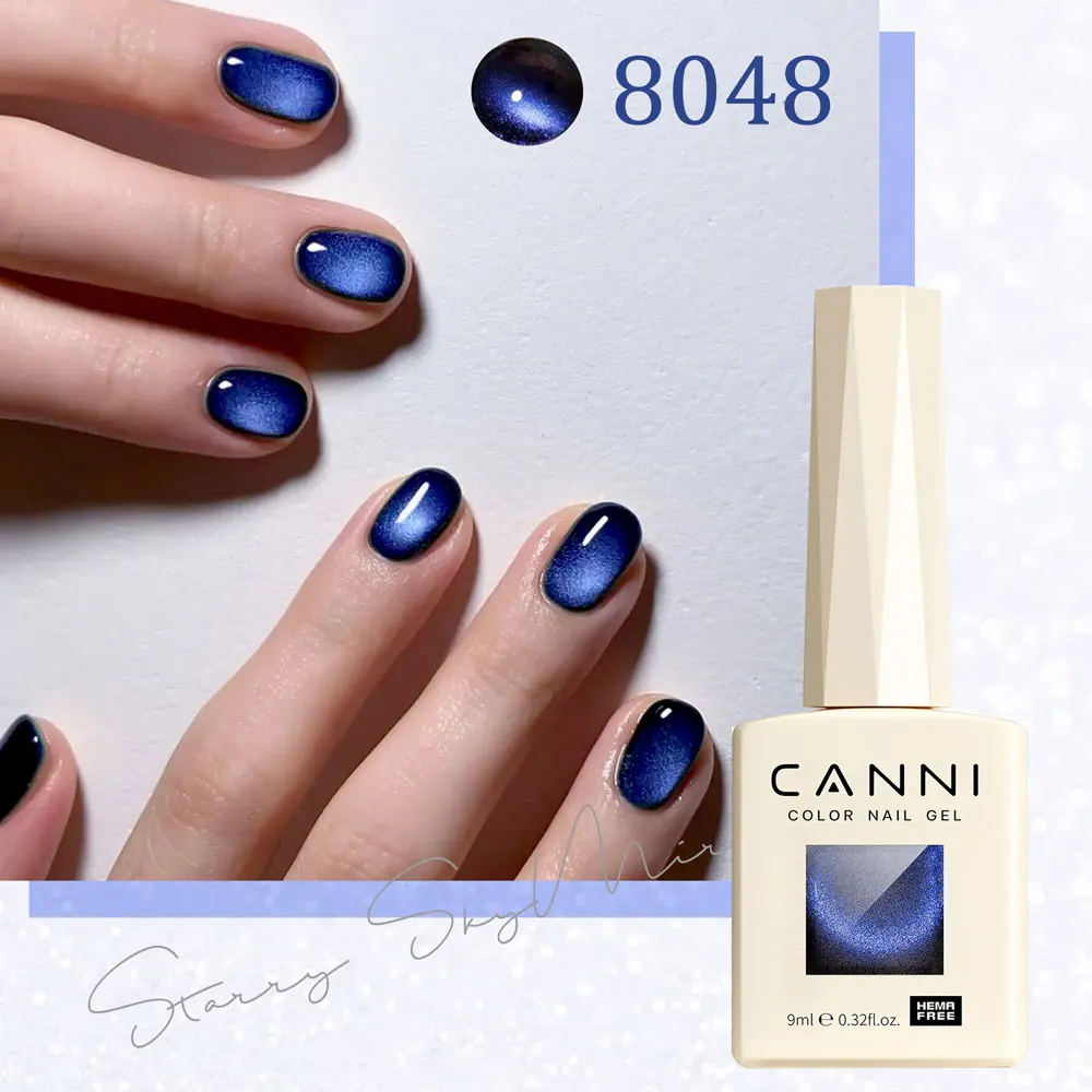 

CANNI Cat Eye Гель-лак для ногтей Galaxy Glitter Diamond Sparkle Великолепный цвет Soak Off УФ-светодиодный гель-лак для мужчин Гель для дизайна ногтей