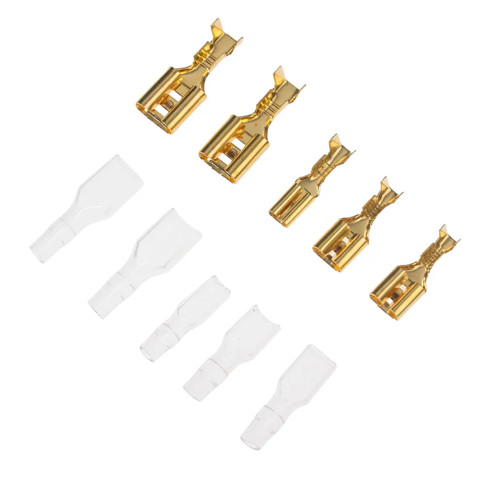 120pcs Cold Pressed Reed Terminals Connector 2.8/4.8/6.3mm Insulated Male and Female Electrical Crimp Terminals Spade Connectors