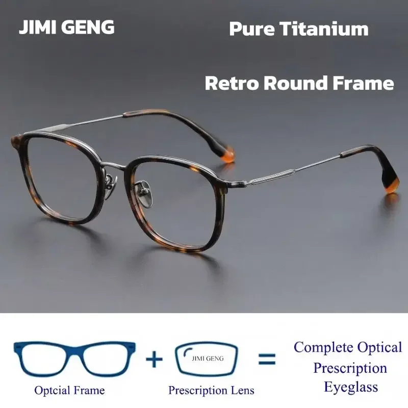 

2021, японские брендовые дизайнерские легкие роскошные очки в стиле ретро из чистого титана, мужские и женские модные очки, очки для чтения при близорукости