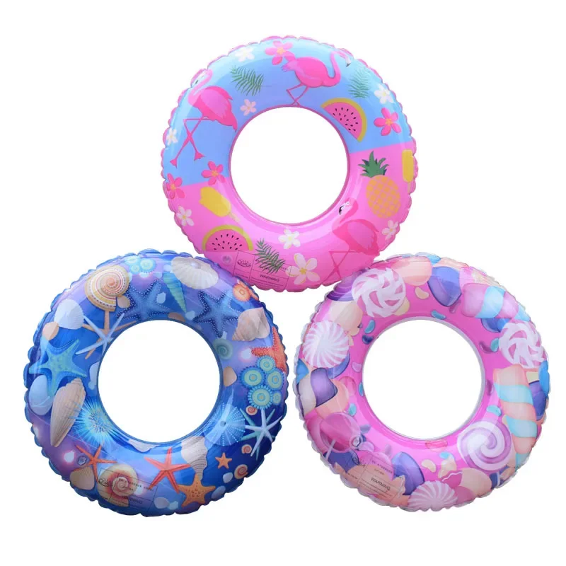 

Cartoon Flamingo Shell Inflatable Swimming Ring For Kids And Adults Portable Safe Lifebuoy Boys Girls Summer Water Play Supplies