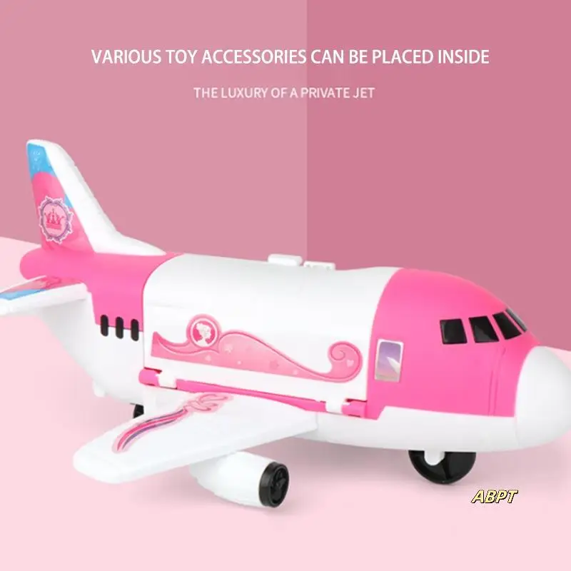 Children Inertia Airplane Model  Storage Large Size Passenger Aircraft Girl Play House Set Kids