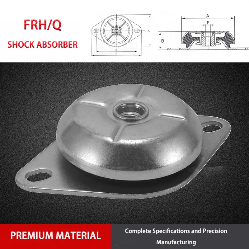 

1pcs FRH/Q Rubber Shock Absorber Bell Bowl Shaped Buffer Rubber Pad Compressor Generator Air Compressor Vibration Isolator SRH