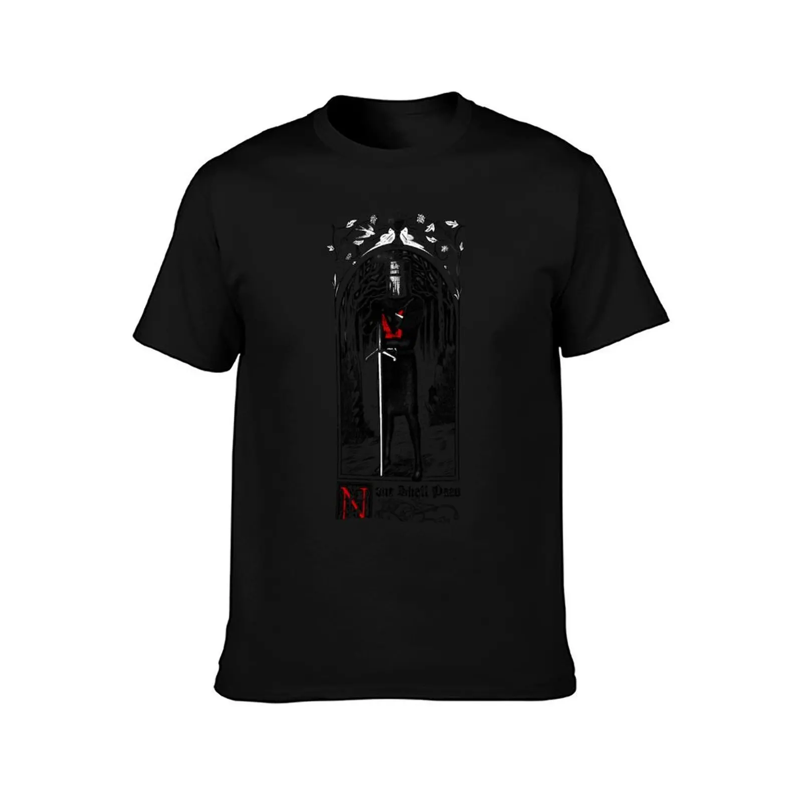 Non shall pass T-Shirt Summer Casual Cotton Tee Oversized Streetwear Tops Vintage Graphic Print Loose Fit Short Sleeve
