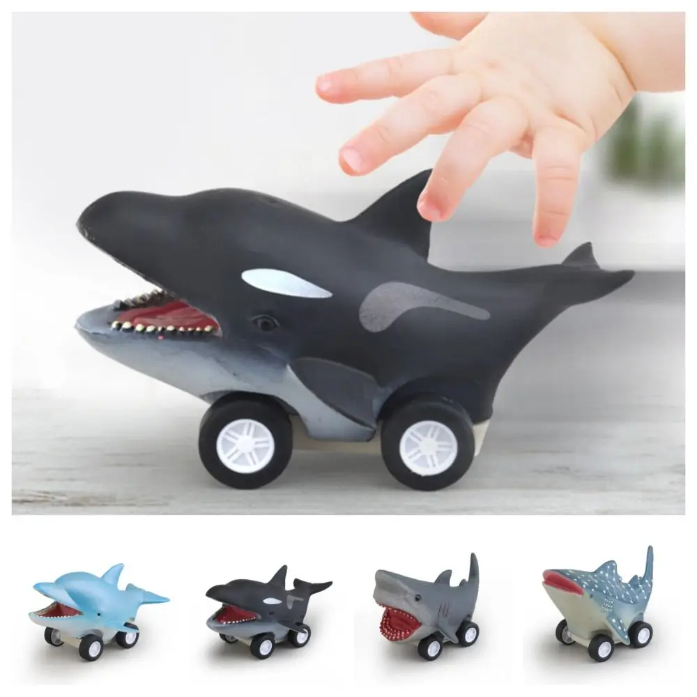 Créatif grand requin blanc presse et Go voiture baleine requin mignon dauphin inertie voiture Cool Mini tueur baleine retirer voiture fête