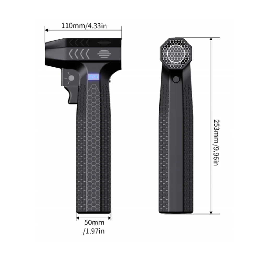 

Turbo Jet Fan Electric Air Duster Adjustable wind speed Violent Blower Rech argeable with Light Locksmith Key Machine Cleaning