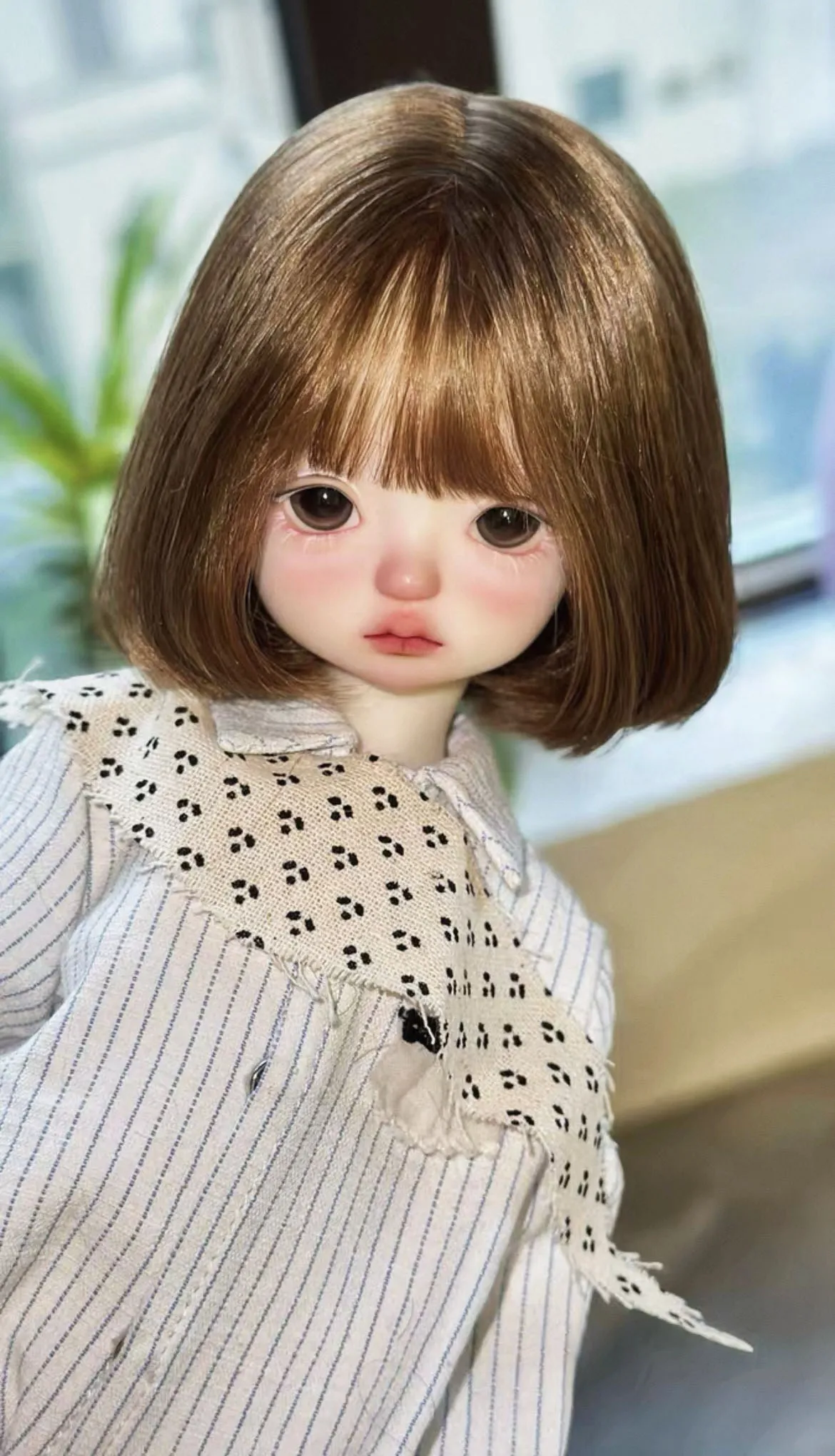 Haar für Puppen, Hartschalenperücke, 1/6 BJD-Perücke, kurze Perücke, geeignet für Puppenkopfumfang von 16–16,8 cm, kostenloser Versand