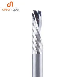 1pc AAAAA single flute spiral end mill 3.175 shank spiral aluminum mill 3D engraving carving bit for woodworking Down cut