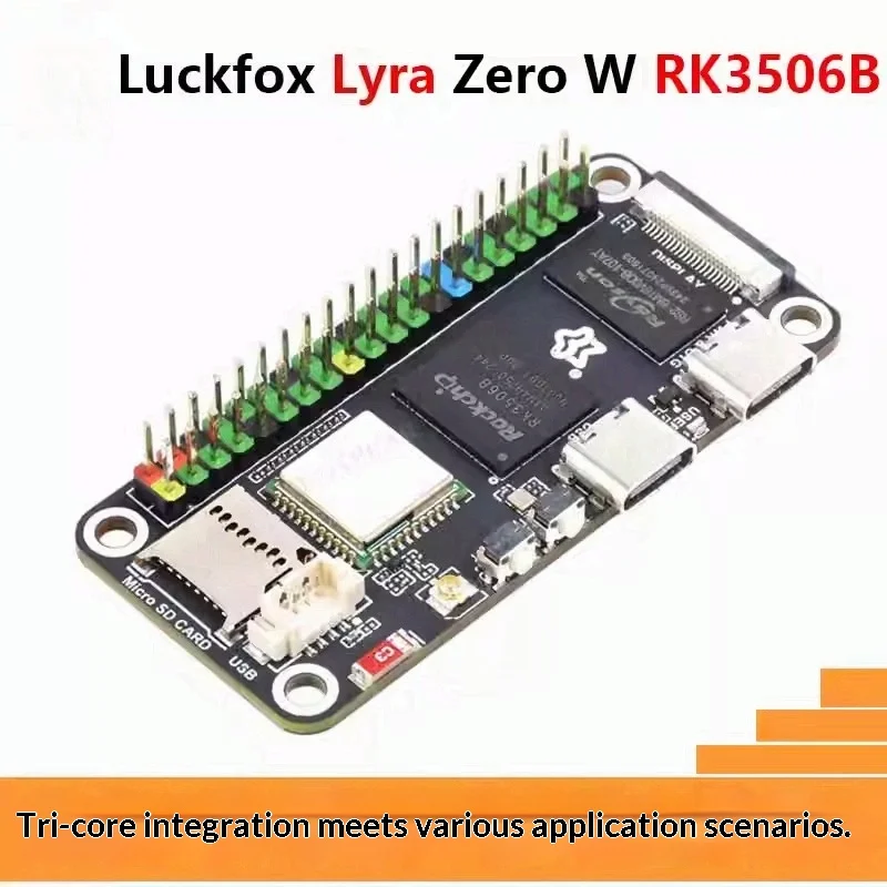Raspberry Pi Zero Size-Compatible Board, High-Performance RK3506B Core (Zero W RK3506B)