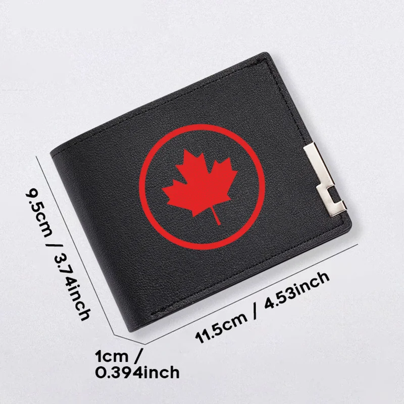 DESIGN LEAF DAGRA CANADA PORtafoglio sottile da uomo in pelle PU LEGGERO DURABILE BUSINESS STYLE ACCESSORIO COMPATTO PER L'uso quotidiano