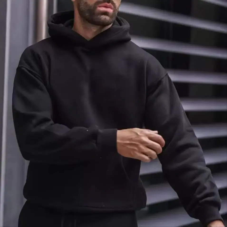 

Mens Autumn Fashion Solid Color Harajuku Street Sweatshirt Hoodie Long Sleeves Casual Baggy Clothes Tops Hip Hop Sports Pullover