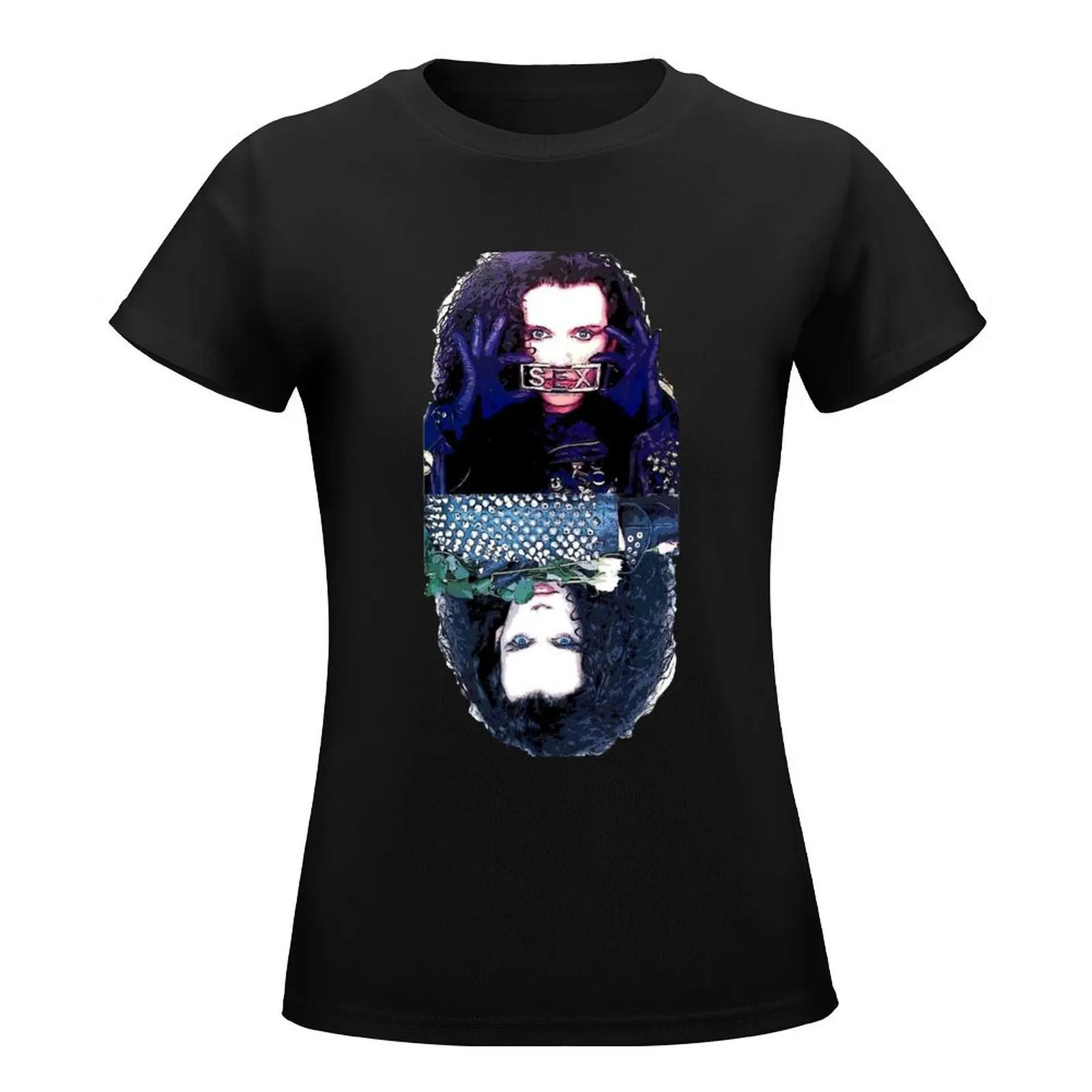 Pete Burns Sex & Flowers T-Shirt plain Female clothing oversized t shirt Women