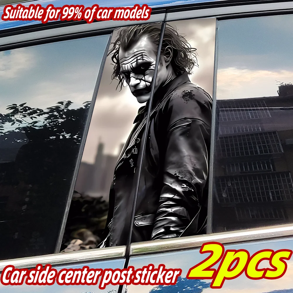 Joker Car Stickers Auto B-pillar Car Center Column Decoration Cover Scratches Waterproof Sunscreen Vinyl Decals Accessories