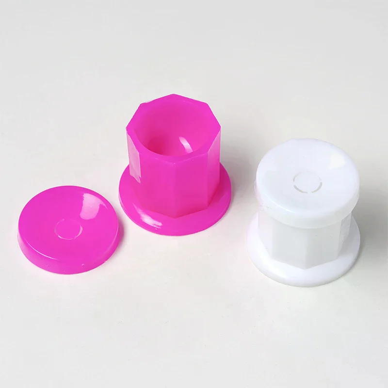 

Mini Plastic Octagonal Powder Liquid Nail Cup Wiyh Cap Nail Brush Cleaning Tools Liquid Power For Mixing Bowl Brush Holder Dish