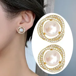 925 Silver Needle Korean Crystal Pearl Earrings For Women Jewelry 2026 Trending New Vintage Women's Butterfly Flower Earrings