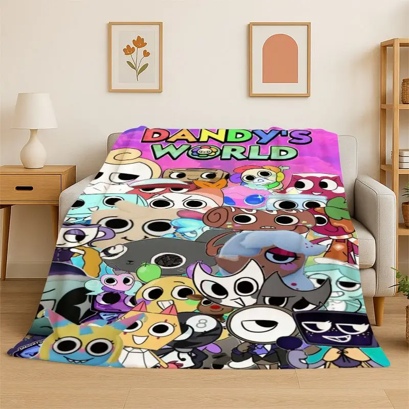 Game Dandy World Cartoon Soft Flannel Throw Blanket,Warm Cozy Blanket for Bed,Couch,Sofa,Bedroom,Living Room,Travel,Camping
