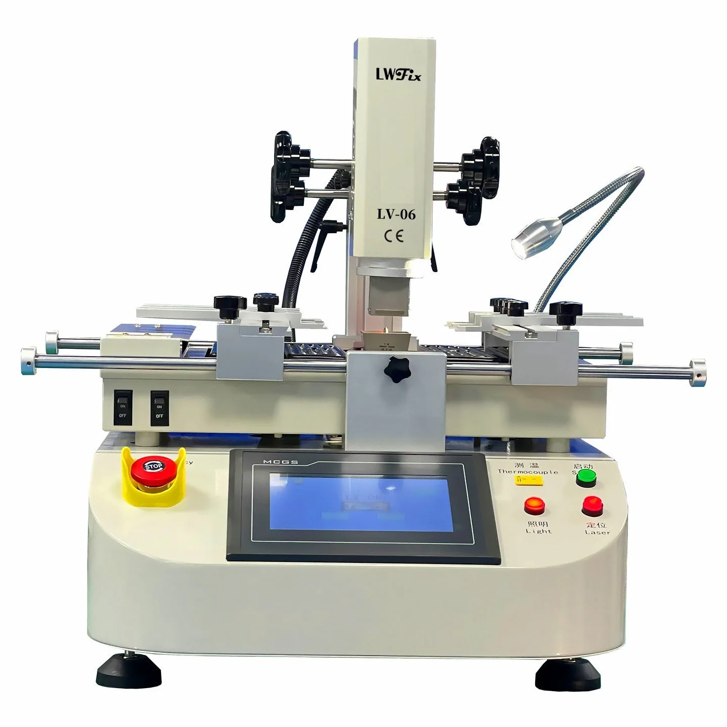 

BGA Rework Station LV-06 3 Zones Hot Air Touch Screen Solder Machine 4800W Soldering Tools Infrared BGA Rework Station
